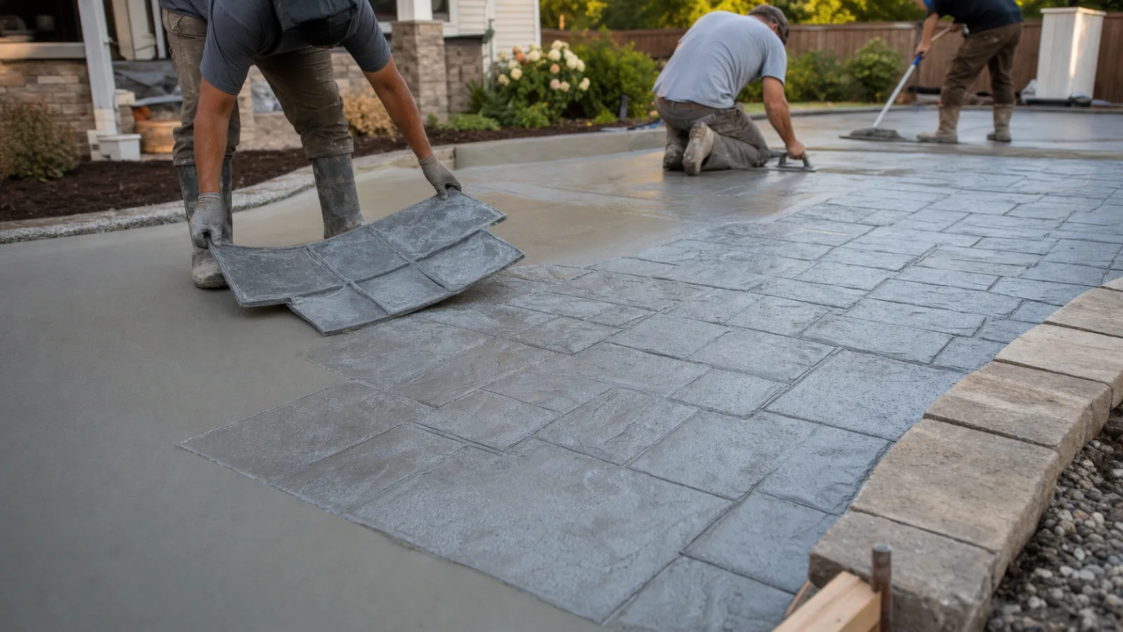 Stamped patio project photo