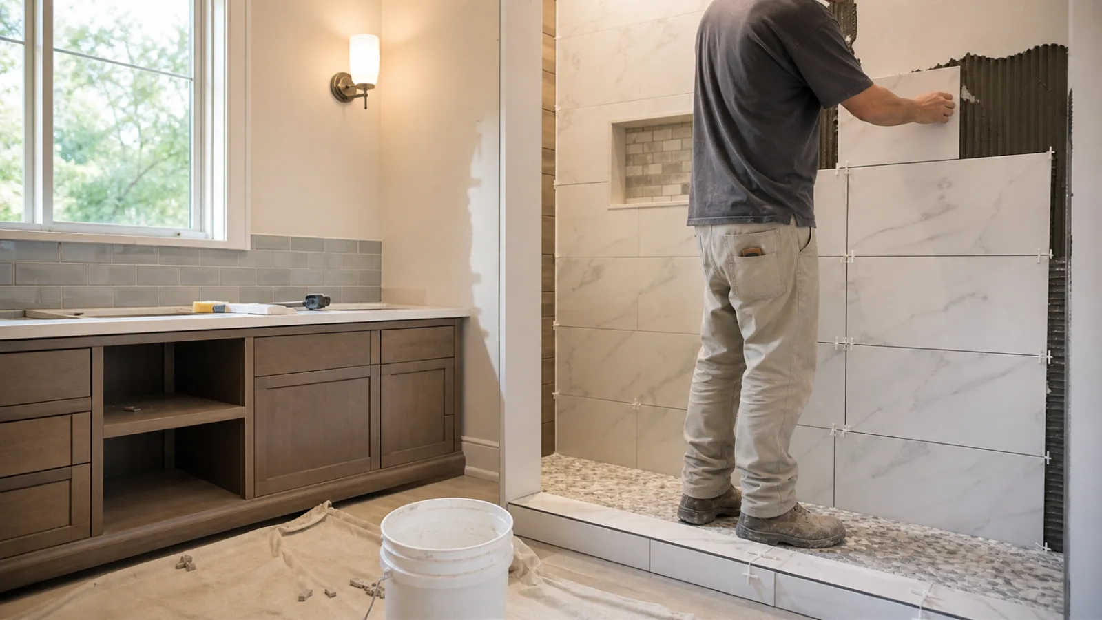 Walk-in shower project photo